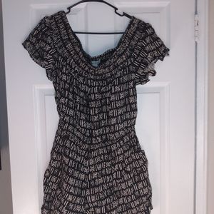 Plus off the shoulder romper